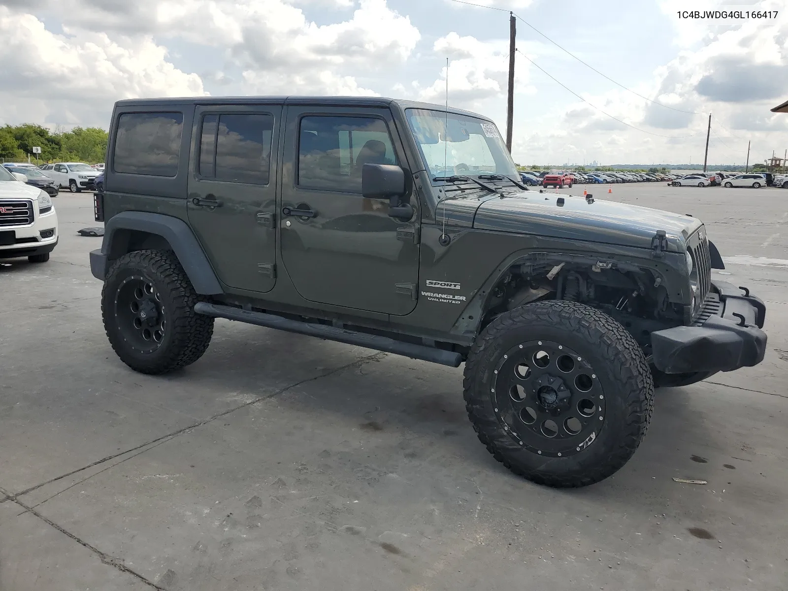 2016 Jeep Wrangler Unlimited Sport VIN: 1C4BJWDG4GL166417 Lot: 64856674