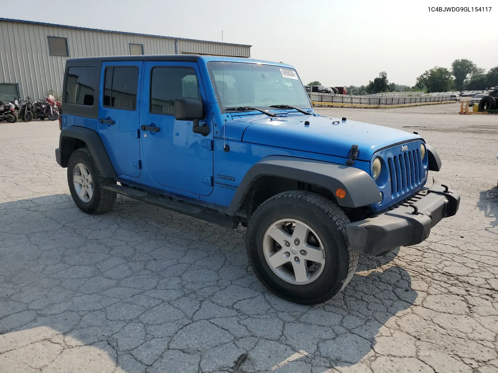 2016 Jeep Wrangler Unlimited Sport VIN: 1C4BJWDG9GL154117 Lot: 64998384