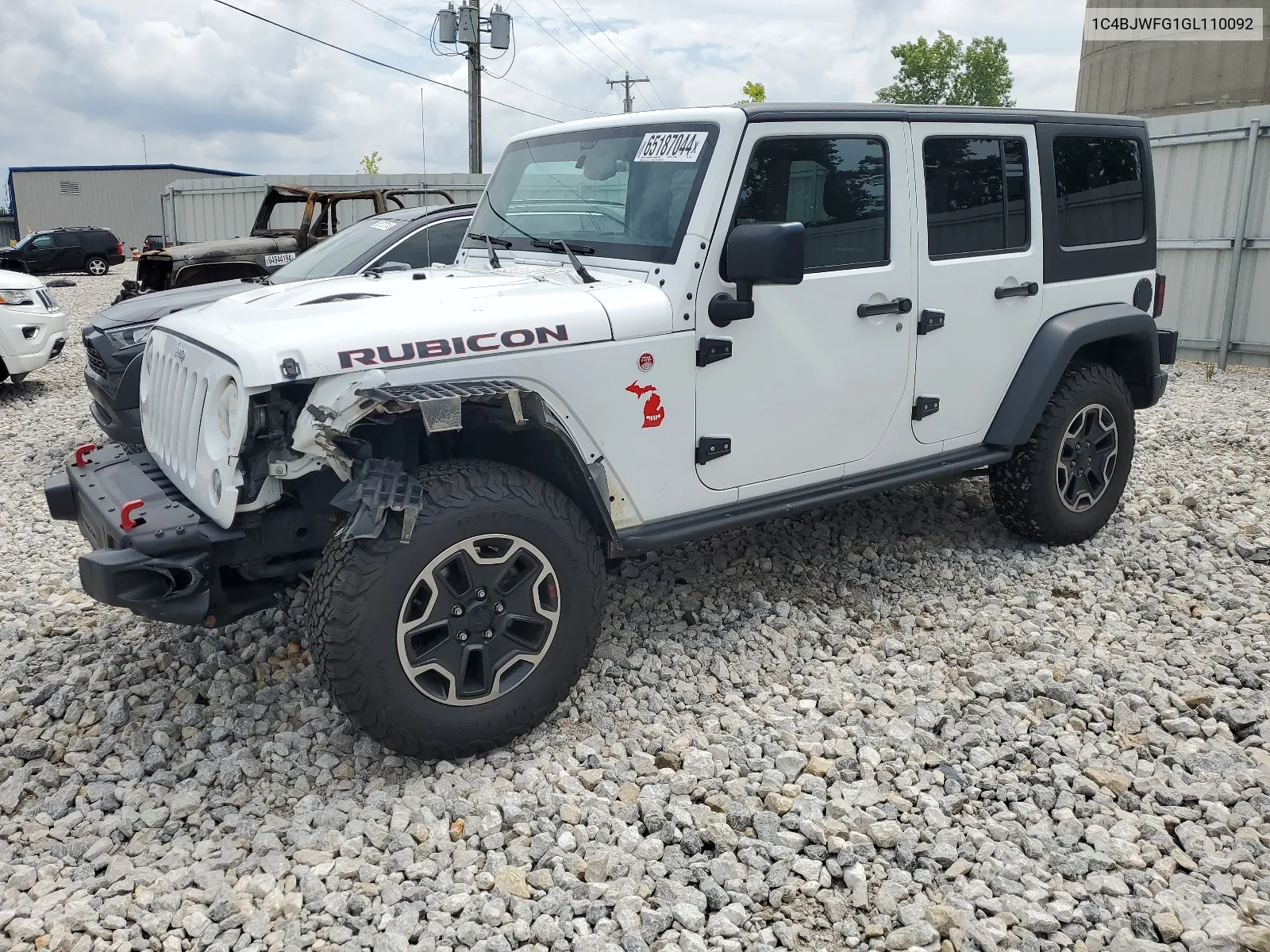 2016 Jeep Wrangler Unlimited Rubicon VIN: 1C4BJWFG1GL110092 Lot: 65187044