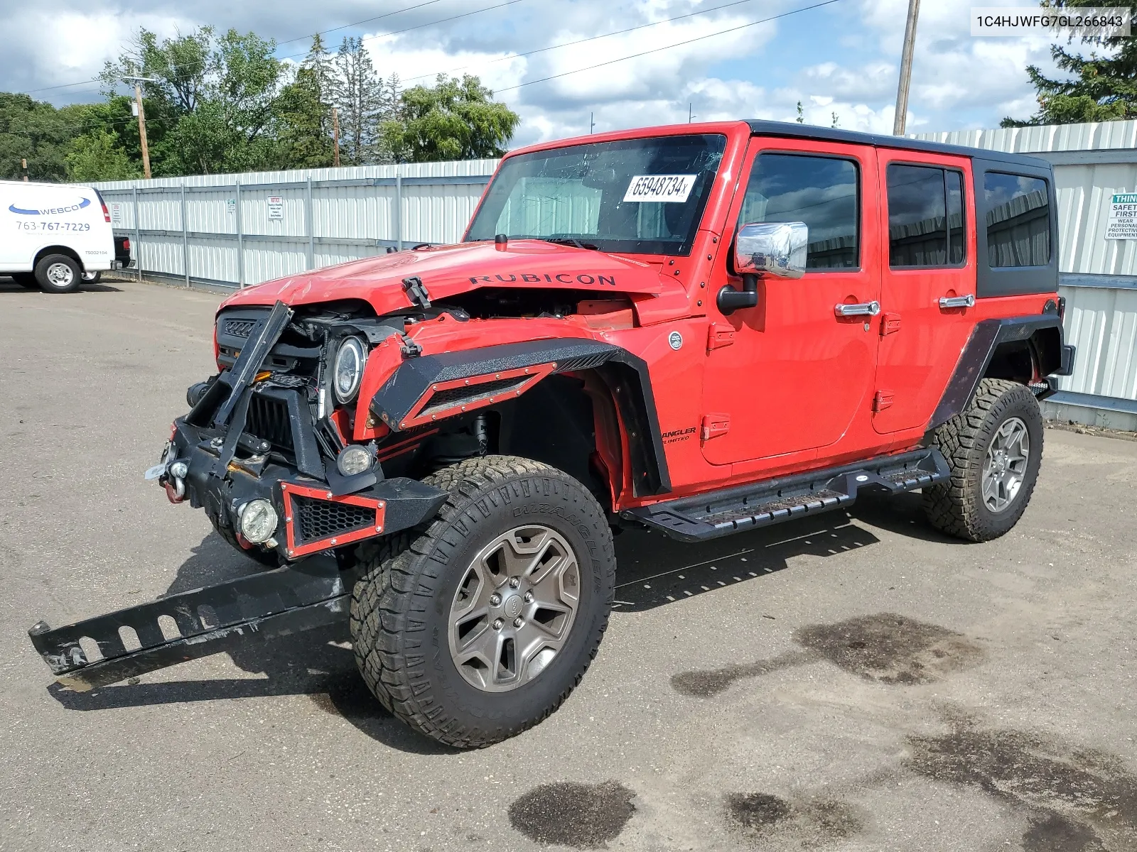 2016 Jeep Wrangler Unlimited Rubicon VIN: 1C4HJWFG7GL266843 Lot: 65948734