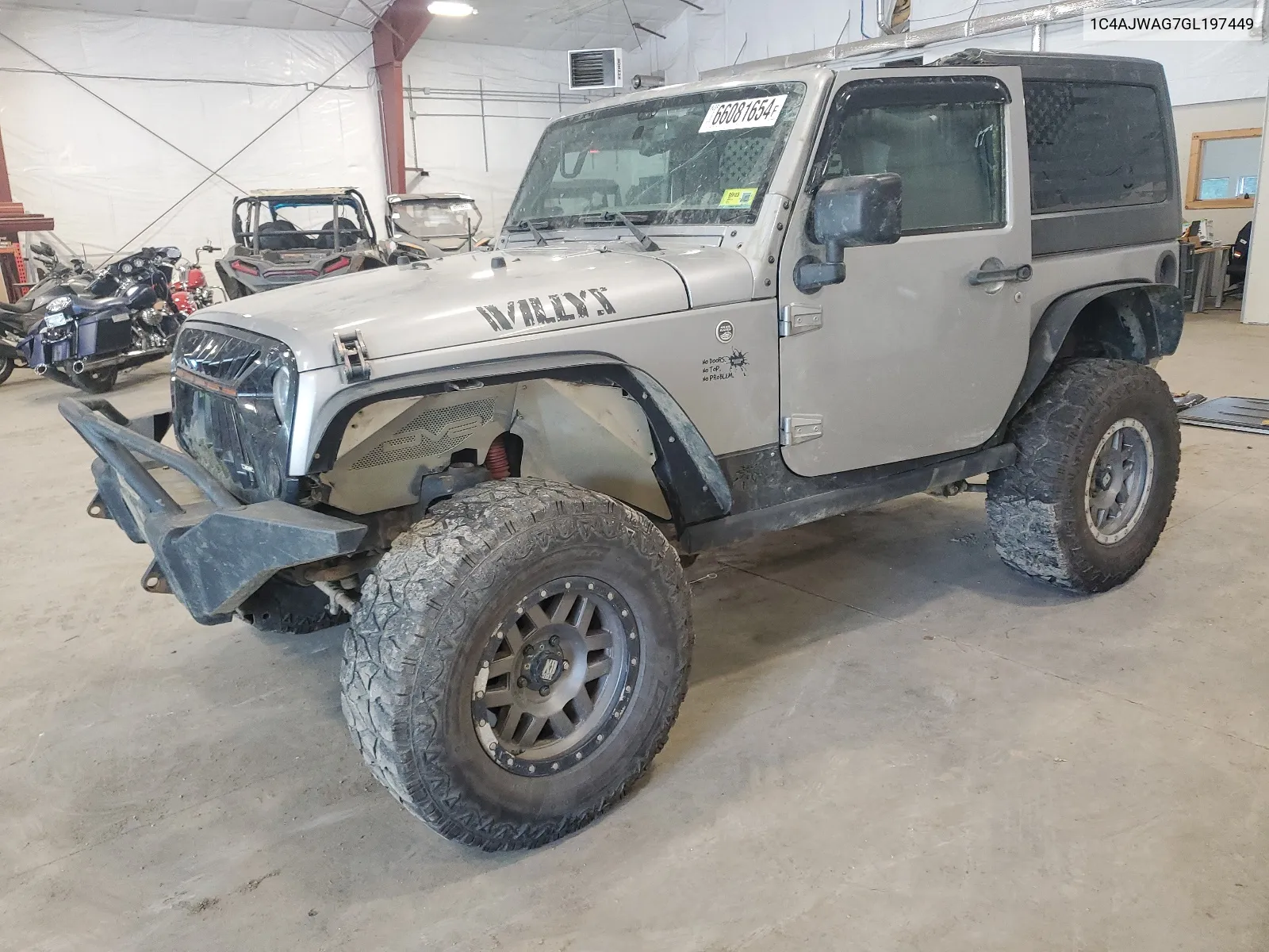 2016 Jeep Wrangler Sport VIN: 1C4AJWAG7GL197449 Lot: 66081654