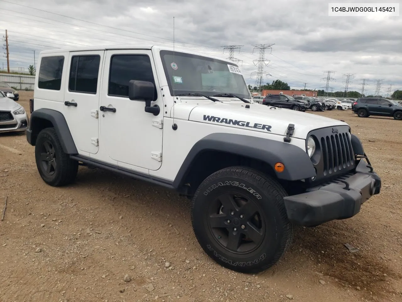 2016 Jeep Wrangler Unlimited Sport VIN: 1C4BJWDG0GL145421 Lot: 66781474