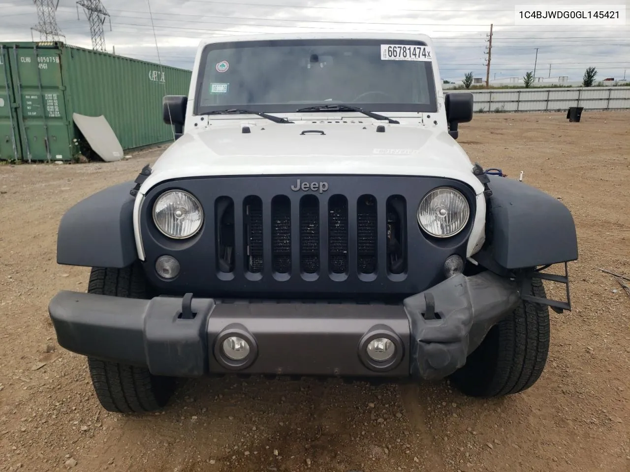 2016 Jeep Wrangler Unlimited Sport VIN: 1C4BJWDG0GL145421 Lot: 66781474