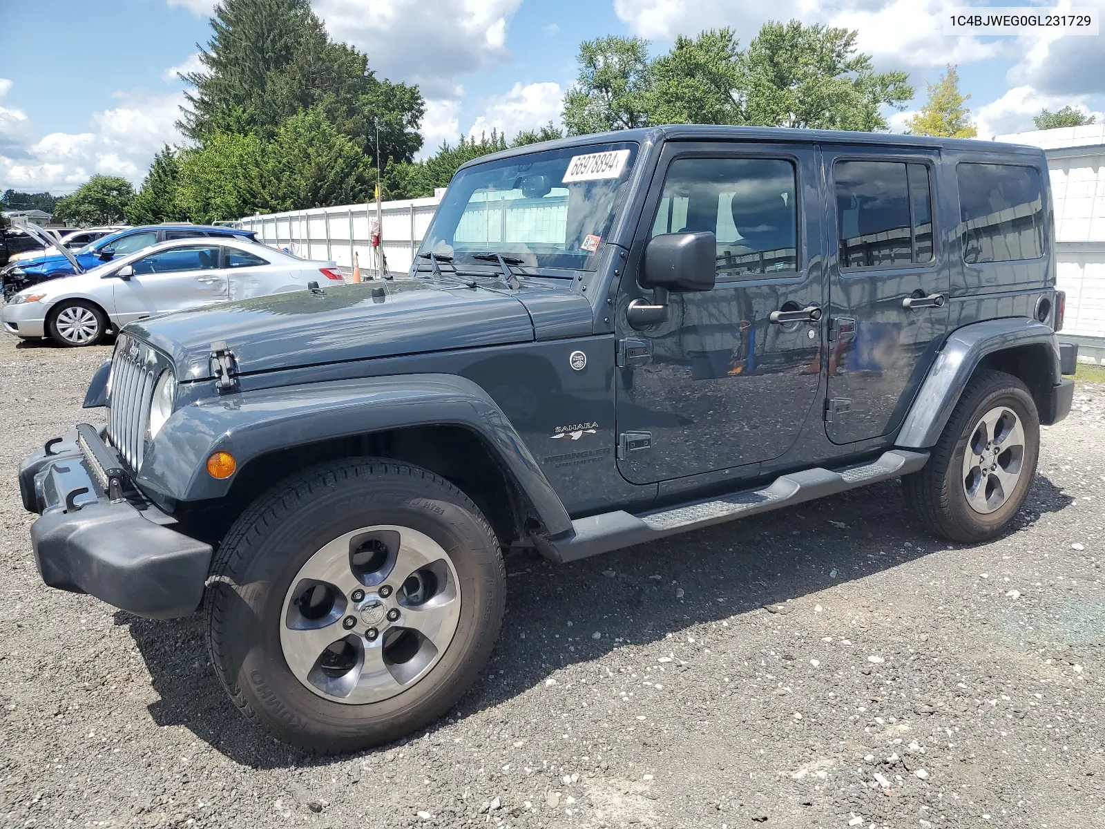 2016 Jeep Wrangler Unlimited Sahara VIN: 1C4BJWEG0GL231729 Lot: 66978894