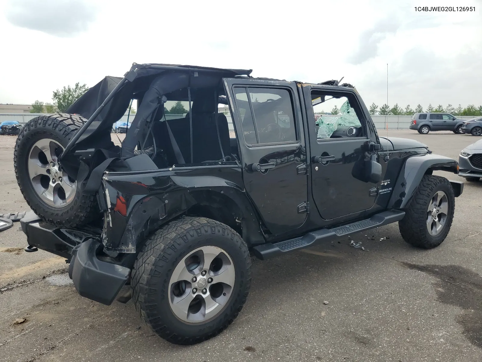 2016 Jeep Wrangler Unlimited Sahara VIN: 1C4BJWEG2GL126951 Lot: 67343124