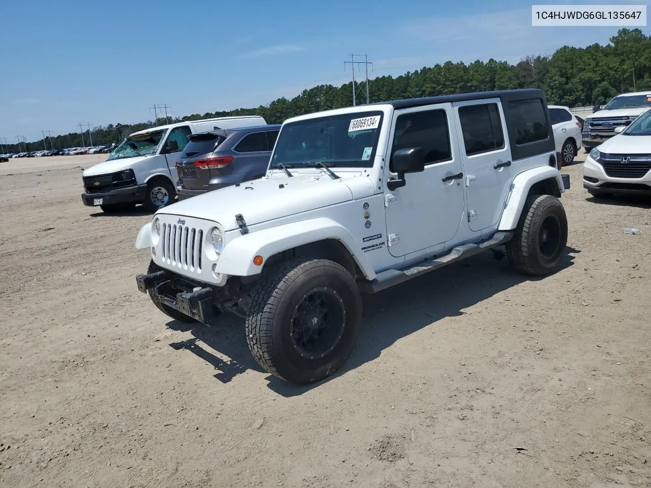 2016 Jeep Wrangler Unlimited Sport VIN: 1C4HJWDG6GL135647 Lot: 68069134