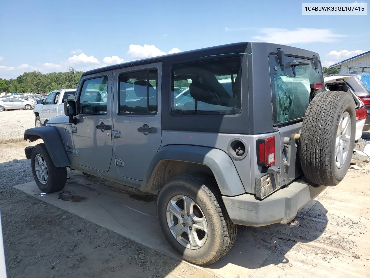 1C4BJWKG9GL107415 2016 Jeep Wrangler Unlimited Sport