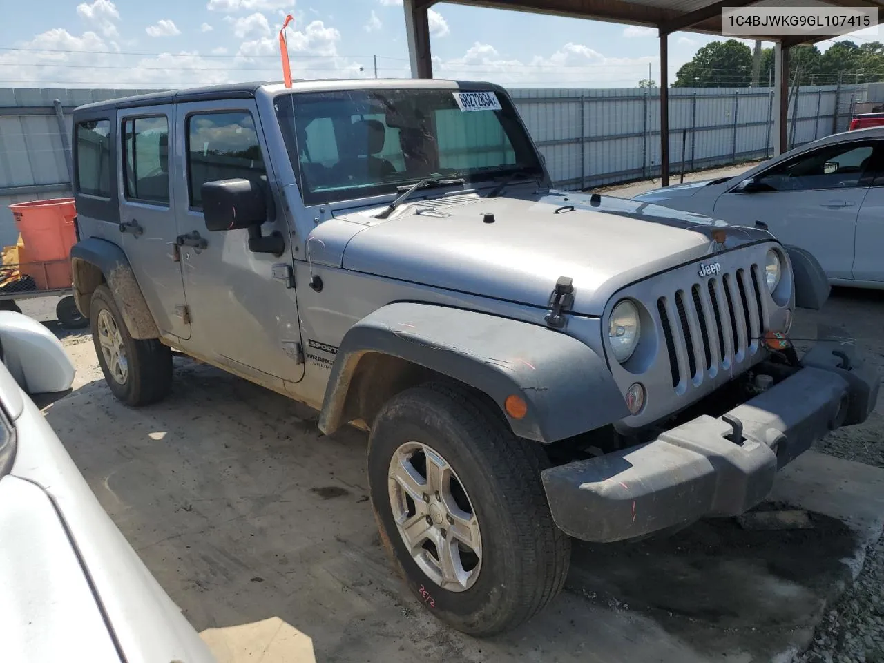 2016 Jeep Wrangler Unlimited Sport VIN: 1C4BJWKG9GL107415 Lot: 68272834