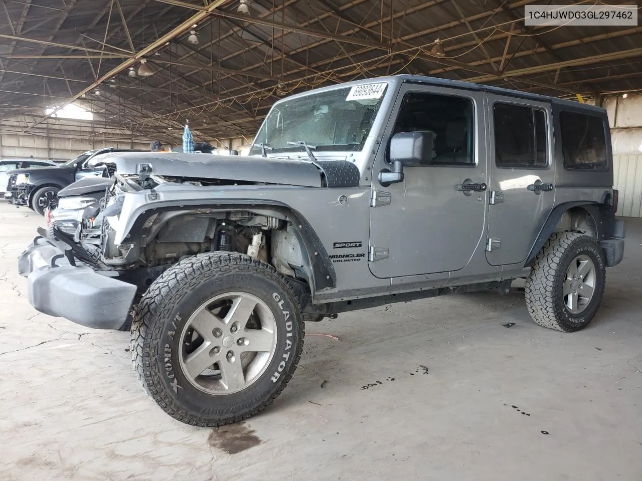 2016 Jeep Wrangler Unlimited Sport VIN: 1C4HJWDG3GL297462 Lot: 69093644