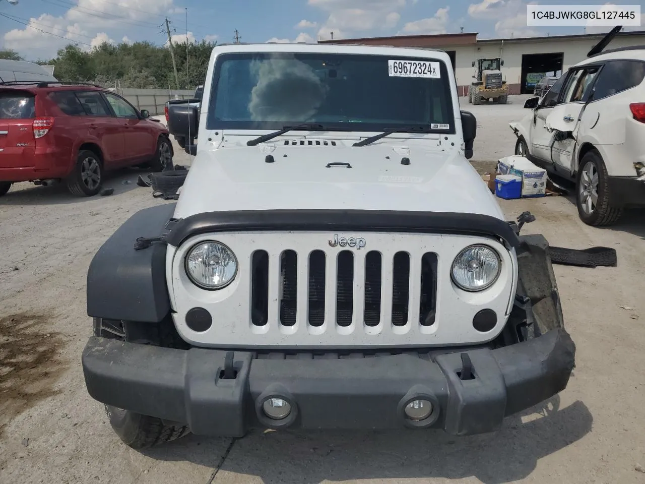 1C4BJWKG8GL127445 2016 Jeep Wrangler Unlimited Sport