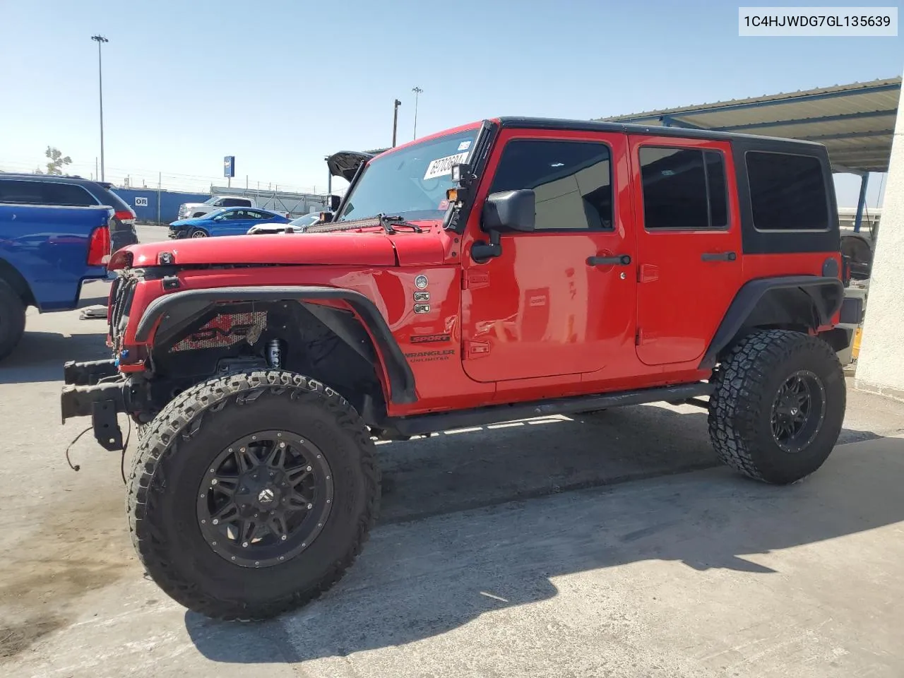 1C4HJWDG7GL135639 2016 Jeep Wrangler Unlimited Sport