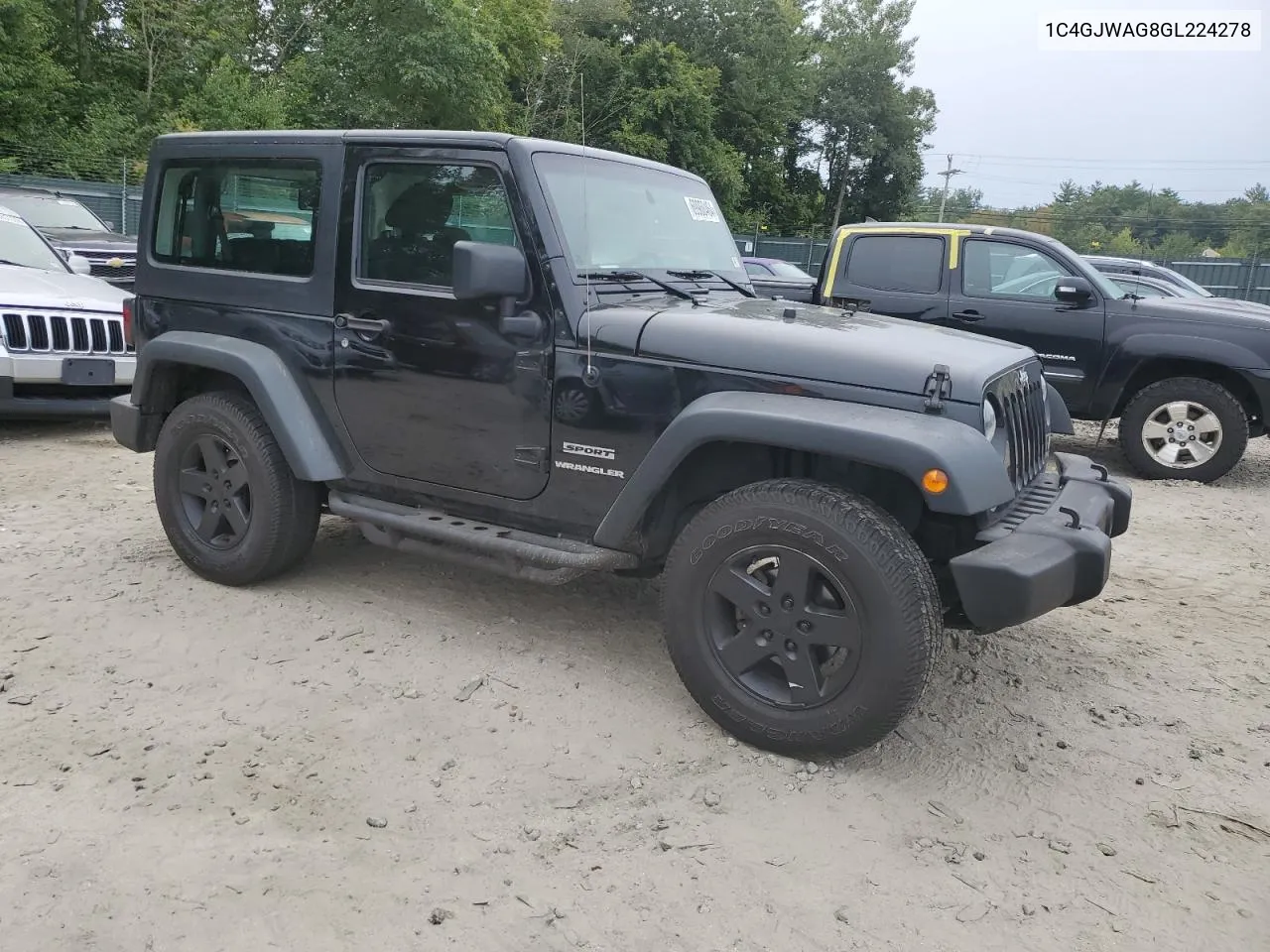 2016 Jeep Wrangler Sport VIN: 1C4GJWAG8GL224278 Lot: 69960464