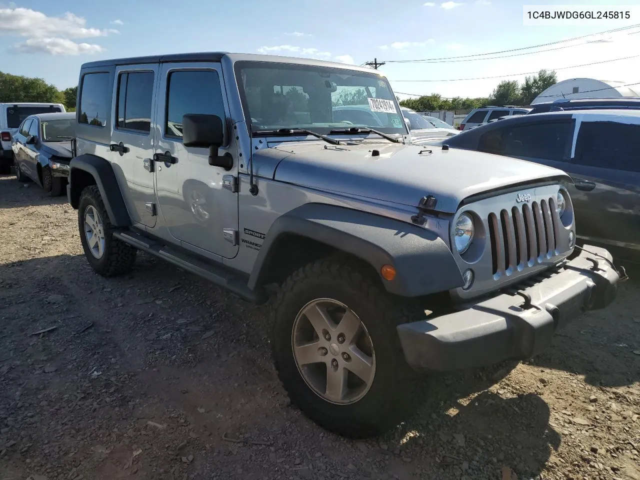 2016 Jeep Wrangler Unlimited Sport VIN: 1C4BJWDG6GL245815 Lot: 70241914