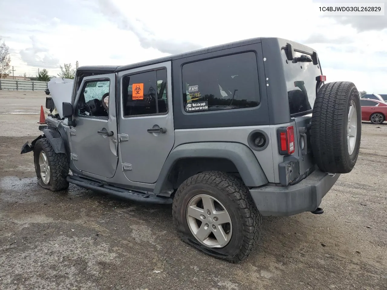 2016 Jeep Wrangler Unlimited Sport VIN: 1C4BJWDG3GL262829 Lot: 71029764