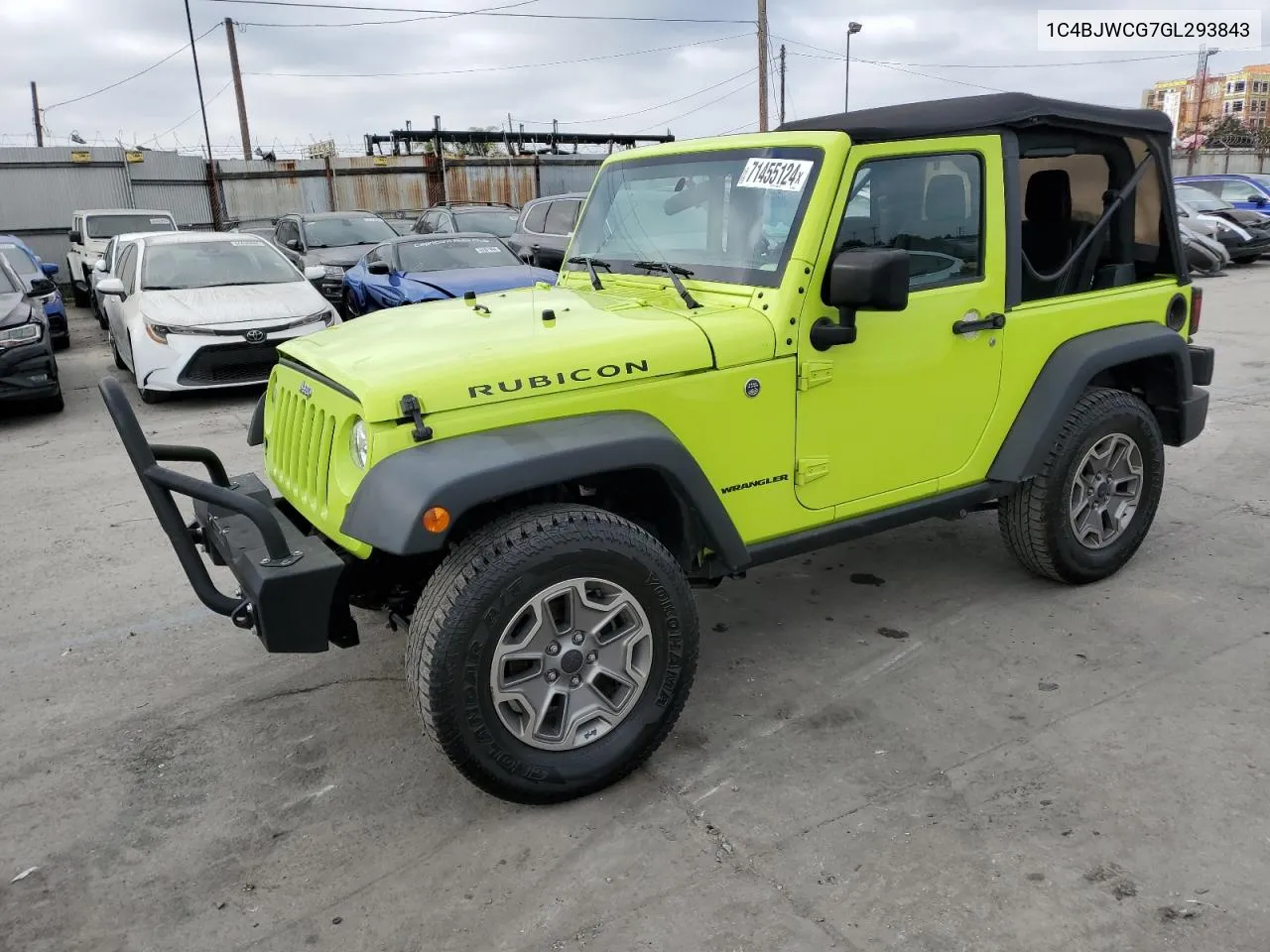 2016 Jeep Wrangler Rubicon VIN: 1C4BJWCG7GL293843 Lot: 71455124