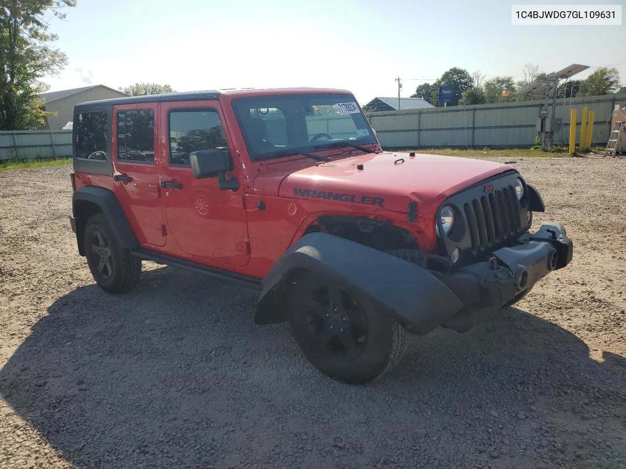 2016 Jeep Wrangler Unlimited Sport VIN: 1C4BJWDG7GL109631 Lot: 71789234