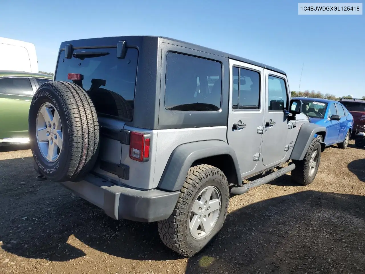 1C4BJWDGXGL125418 2016 Jeep Wrangler Unlimited Sport