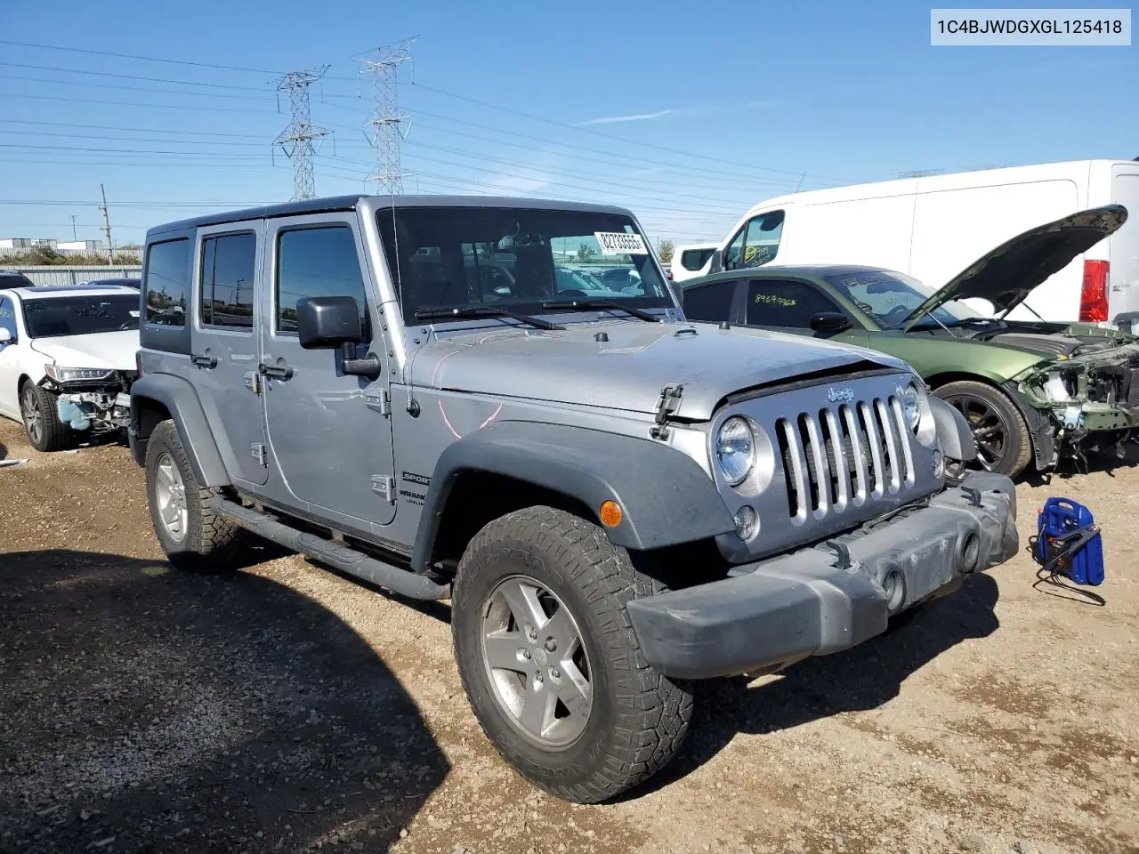 1C4BJWDGXGL125418 2016 Jeep Wrangler Unlimited Sport