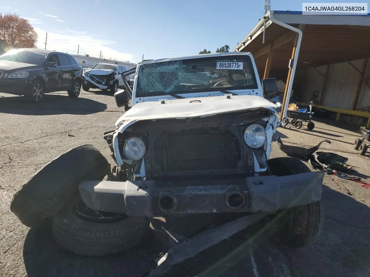 1C4AJWAG4GL268204 2016 Jeep Wrangler Sport