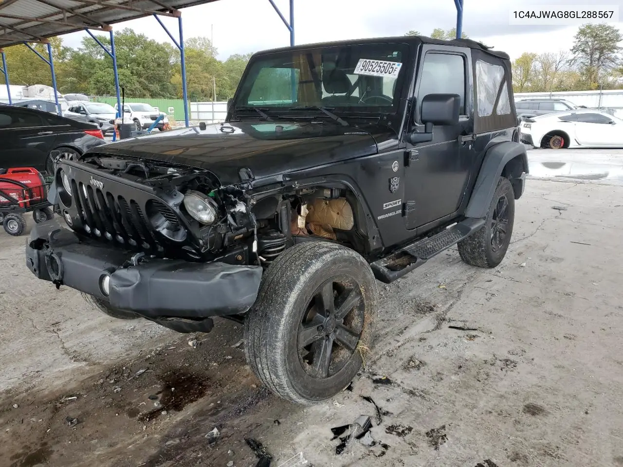 1C4AJWAG8GL288567 2016 Jeep Wrangler Sport