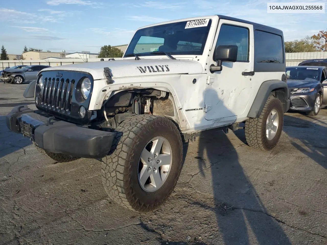 1C4AJWAGXGL255568 2016 Jeep Wrangler Sport