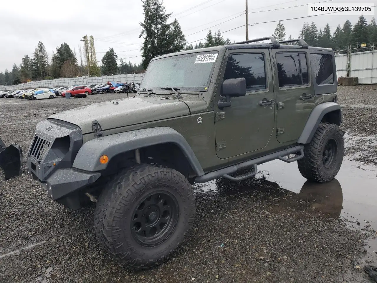 1C4BJWDG6GL139705 2016 Jeep Wrangler Unlimited Sport