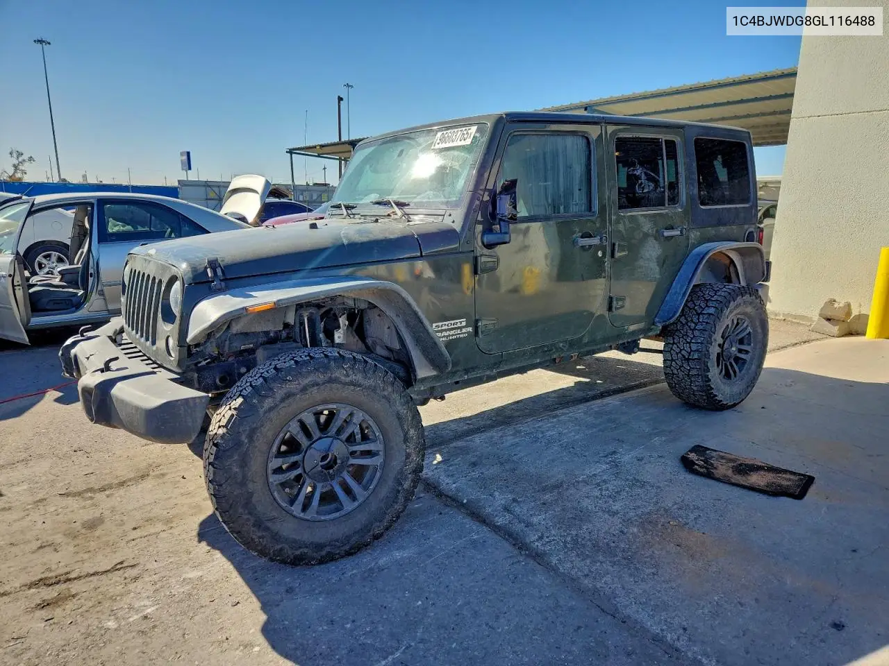1C4BJWDG8GL116488 2016 Jeep Wrangler Unlimited Sport
