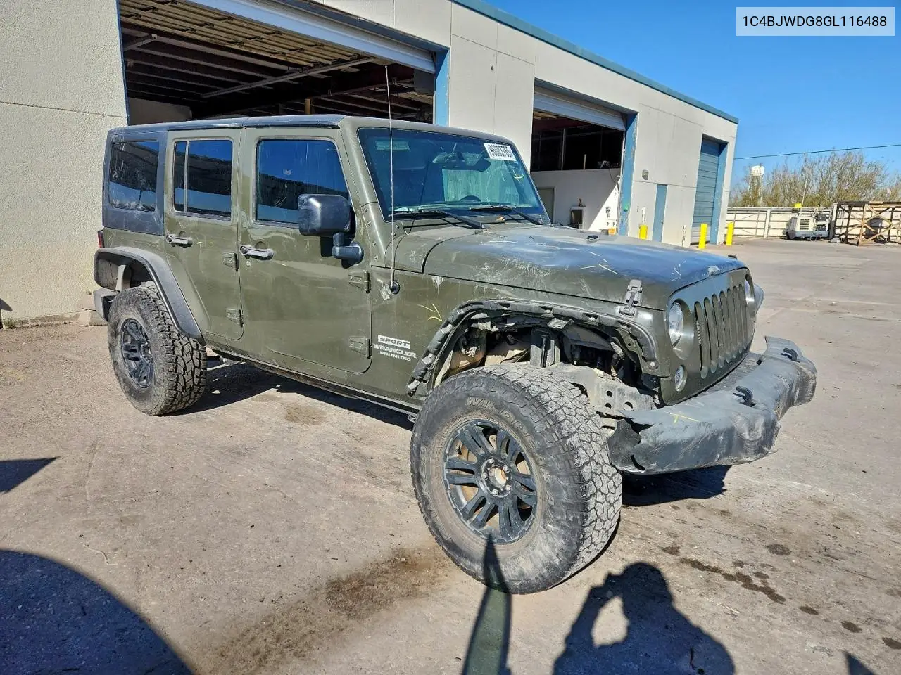 1C4BJWDG8GL116488 2016 Jeep Wrangler Unlimited Sport