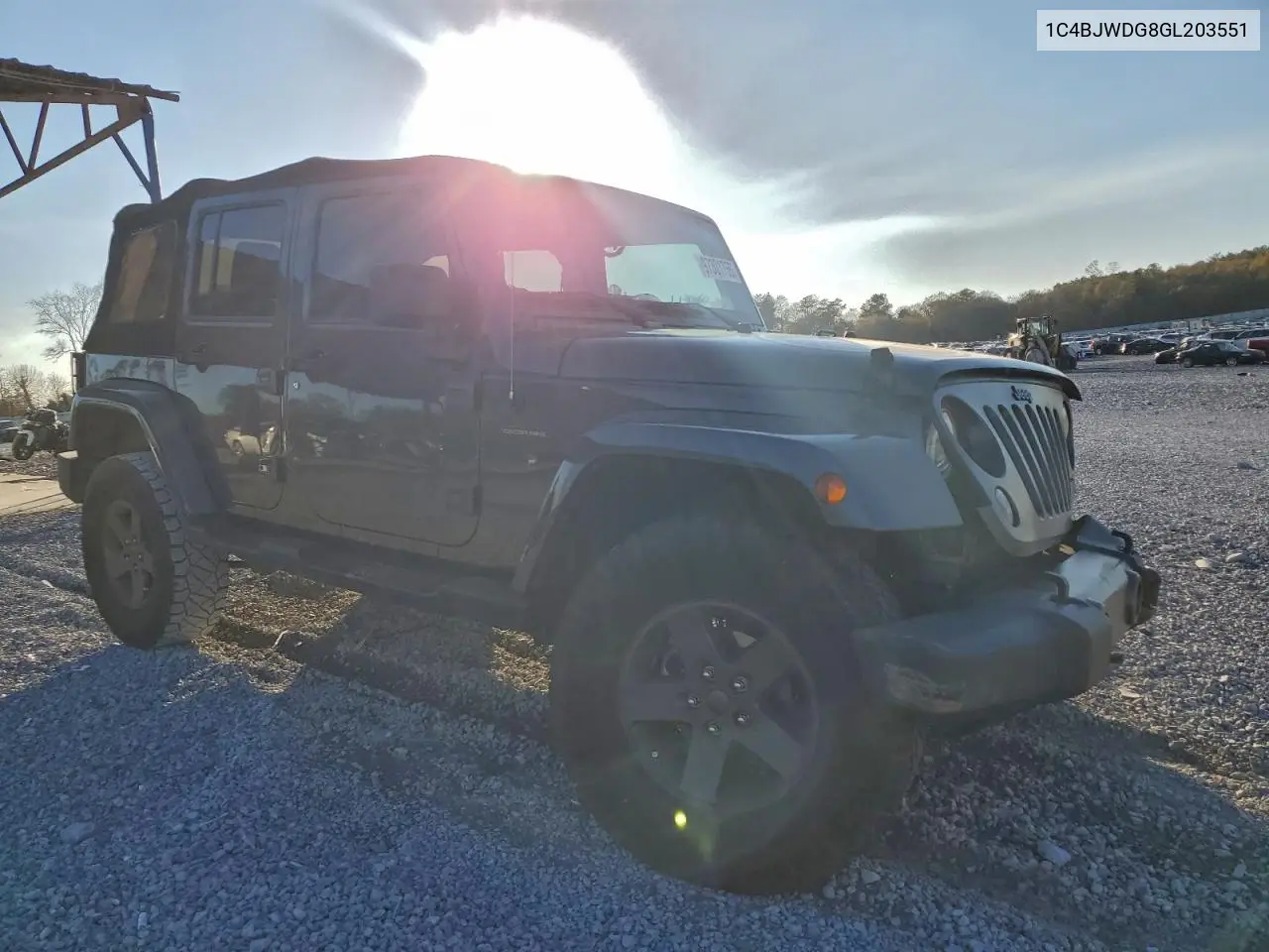 1C4BJWDG8GL203551 2016 Jeep Wrangler Unlimited Sport