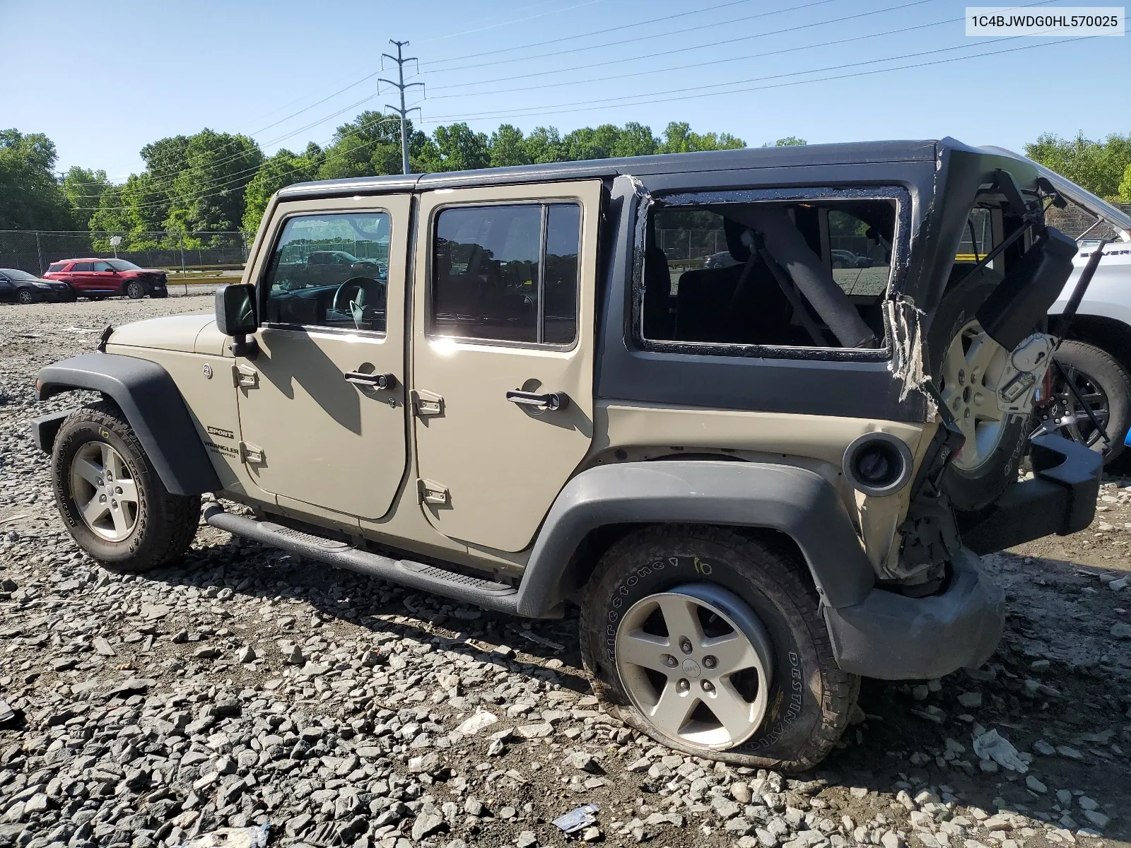 2017 Jeep Wrangler Unlimited Sport VIN: 1C4BJWDG0HL570025 Lot: 56458114