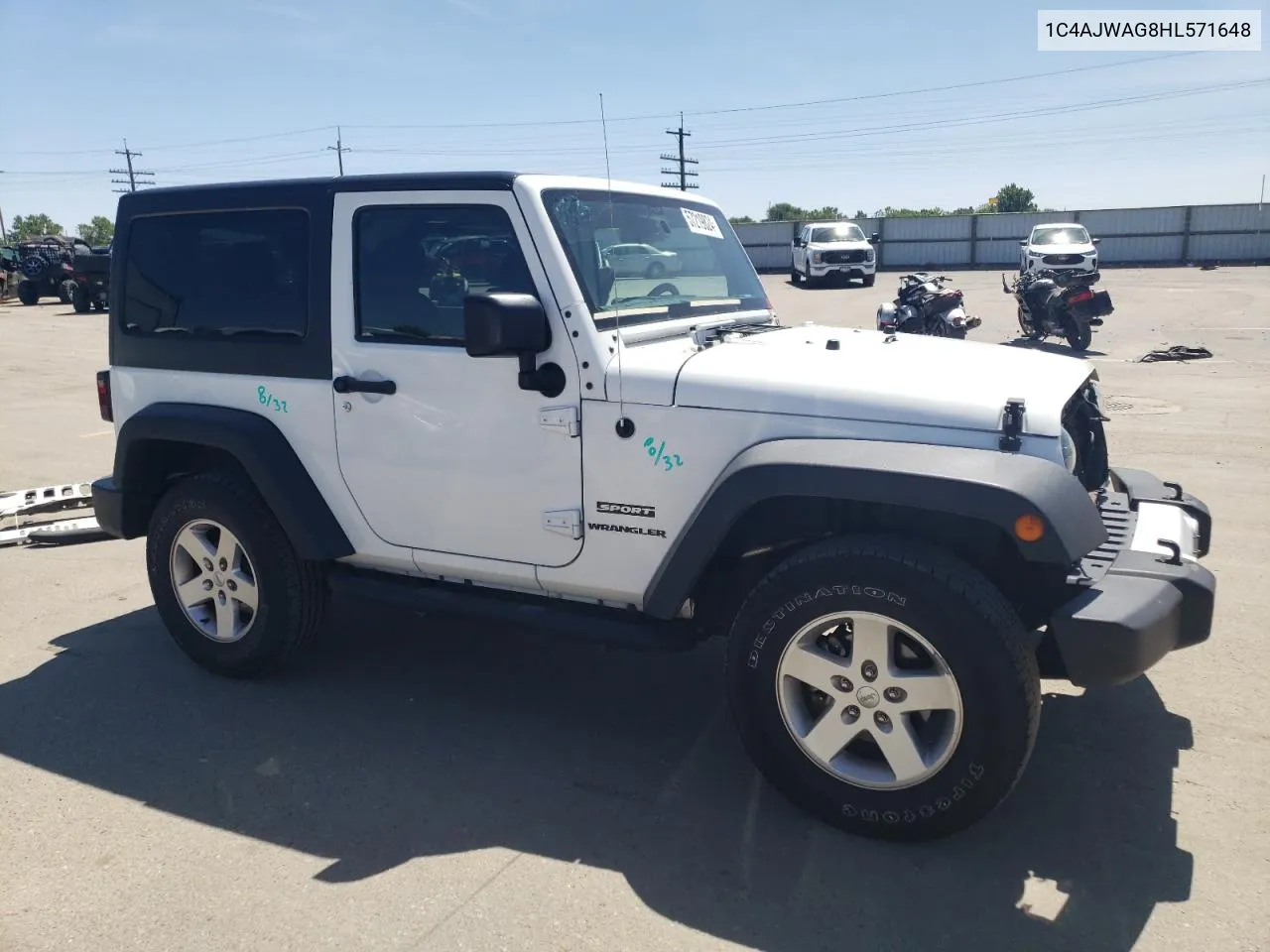 2017 Jeep Wrangler Sport VIN: 1C4AJWAG8HL571648 Lot: 57219824