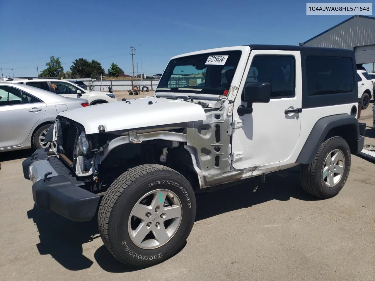 2017 Jeep Wrangler Sport VIN: 1C4AJWAG8HL571648 Lot: 57219824