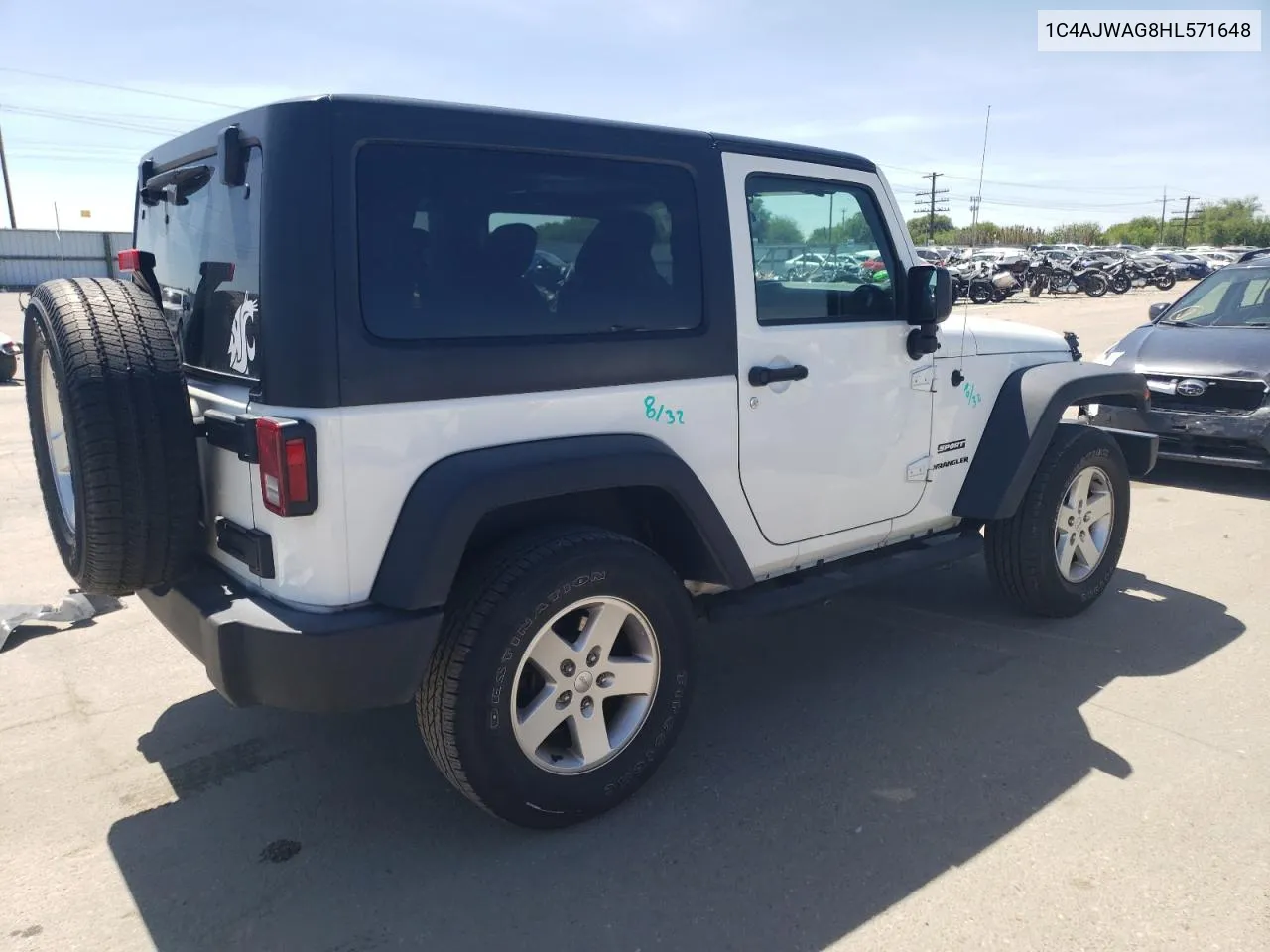 2017 Jeep Wrangler Sport VIN: 1C4AJWAG8HL571648 Lot: 57219824