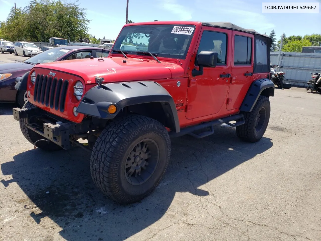 1C4BJWDG9HL549657 2017 Jeep Wrangler Unlimited Sport