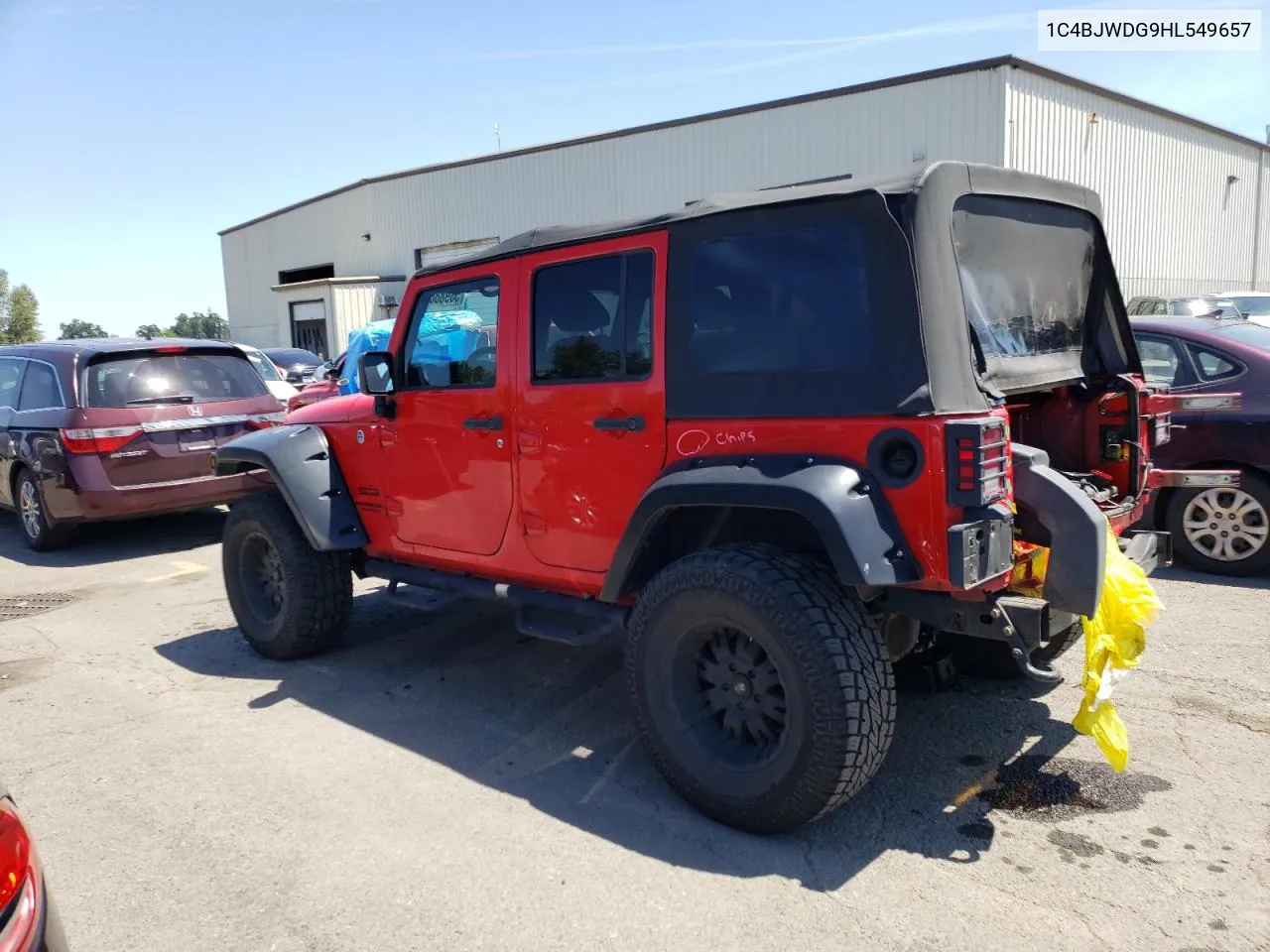 2017 Jeep Wrangler Unlimited Sport VIN: 1C4BJWDG9HL549657 Lot: 58988084