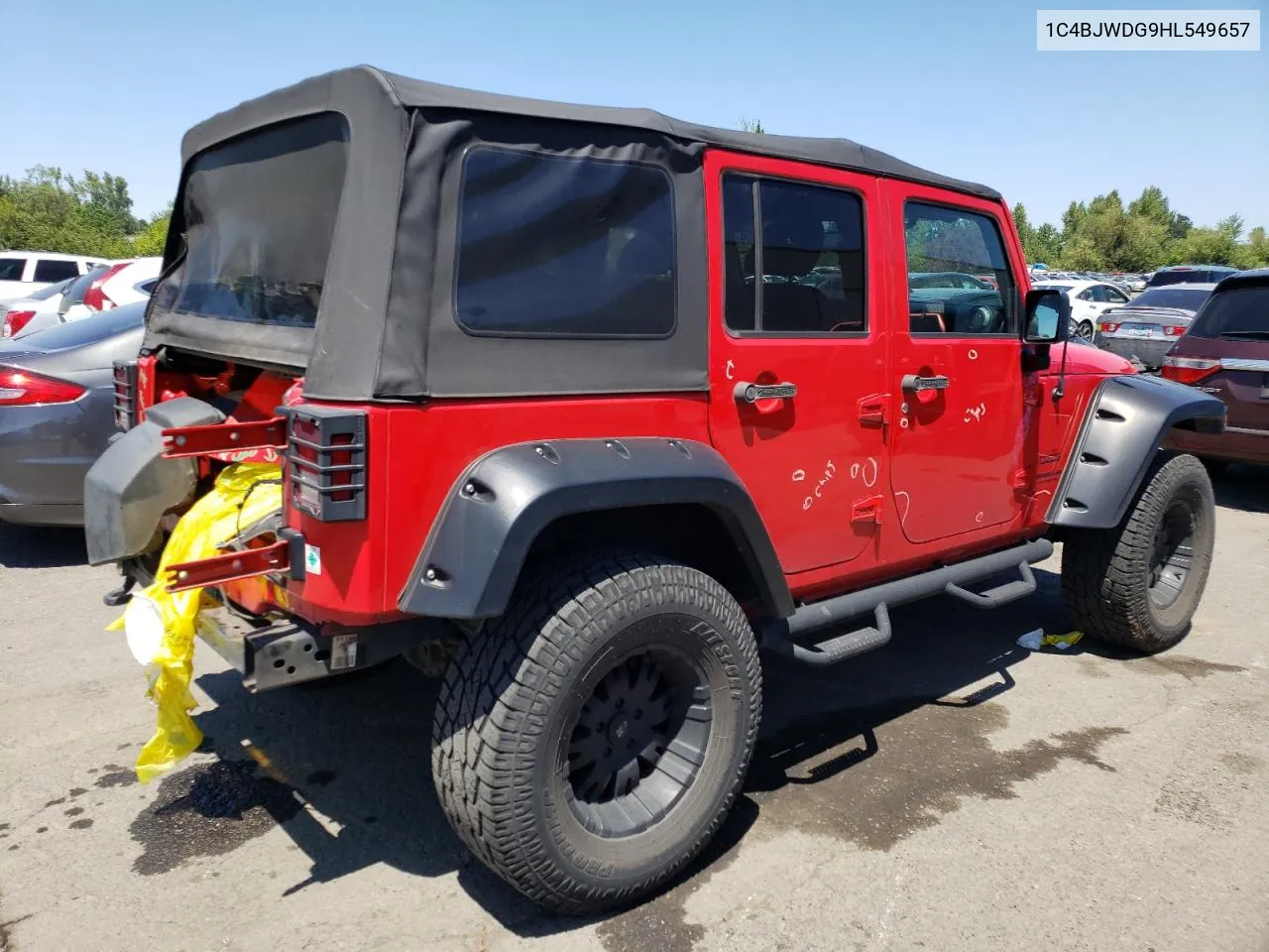 2017 Jeep Wrangler Unlimited Sport VIN: 1C4BJWDG9HL549657 Lot: 58988084