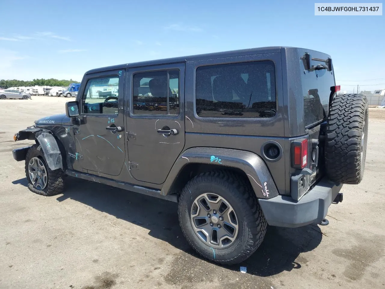 1C4BJWFG0HL731437 2017 Jeep Wrangler Unlimited Rubicon