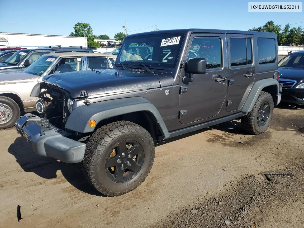 2017 Jeep Wrangler Unlimited Sport VIN: 1C4BJWDG7HL653211 Lot: 59489714