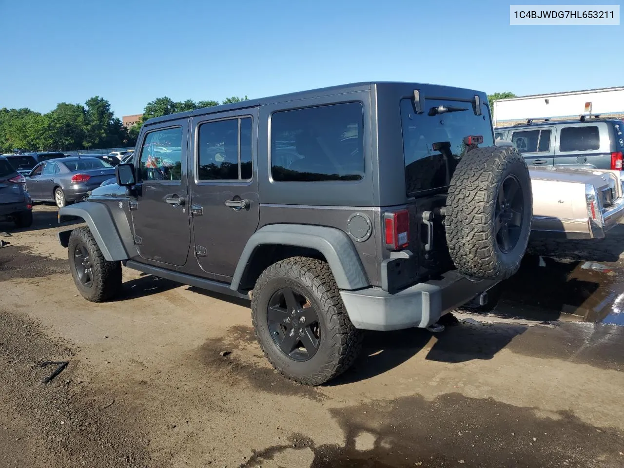 2017 Jeep Wrangler Unlimited Sport VIN: 1C4BJWDG7HL653211 Lot: 59489714