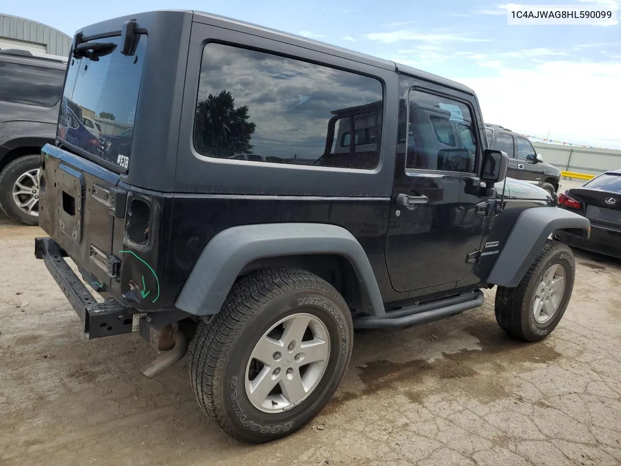 2017 Jeep Wrangler Sport VIN: 1C4AJWAG8HL590099 Lot: 59542124