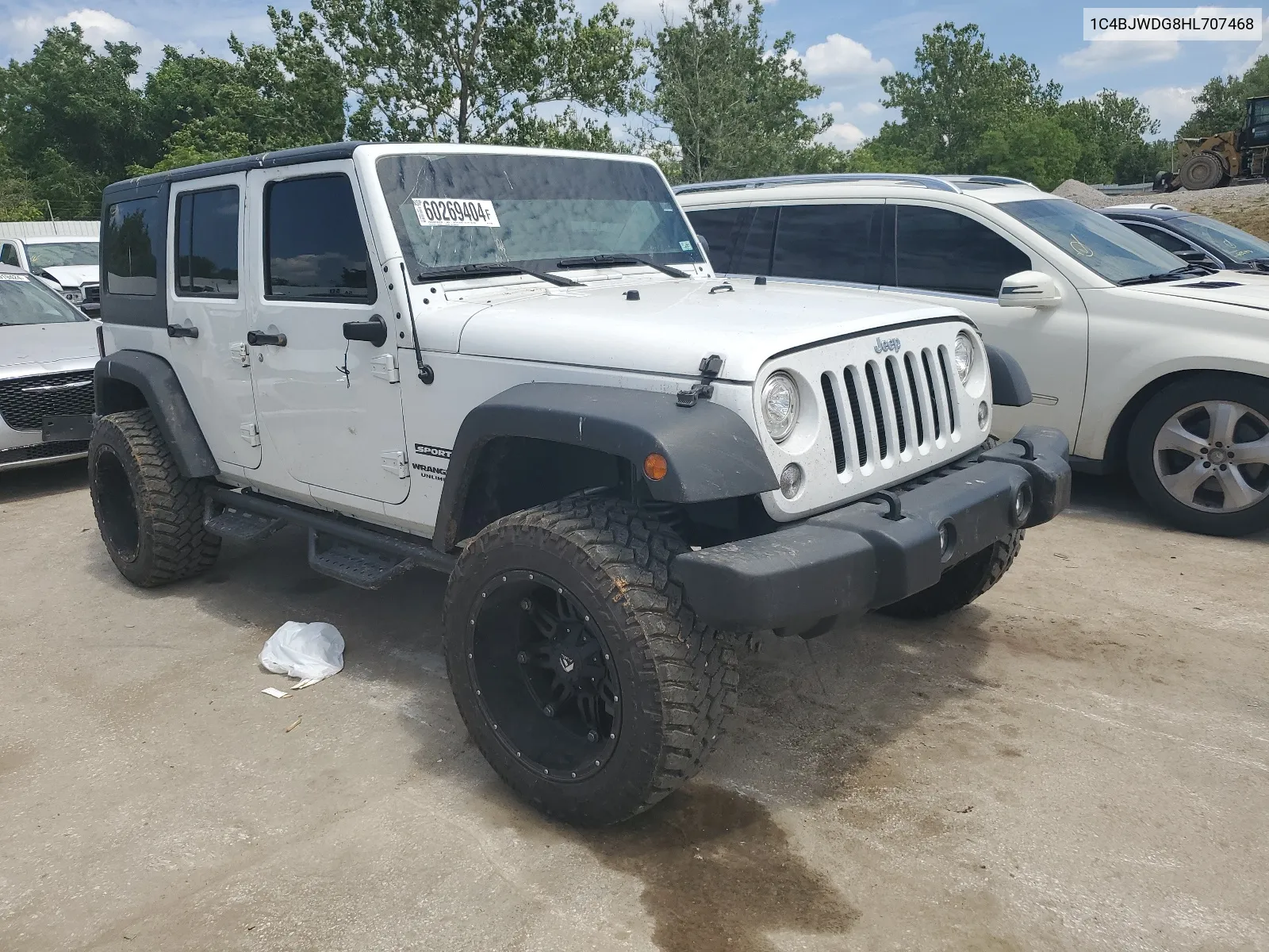 2017 Jeep Wrangler Unlimited Sport VIN: 1C4BJWDG8HL707468 Lot: 60269404