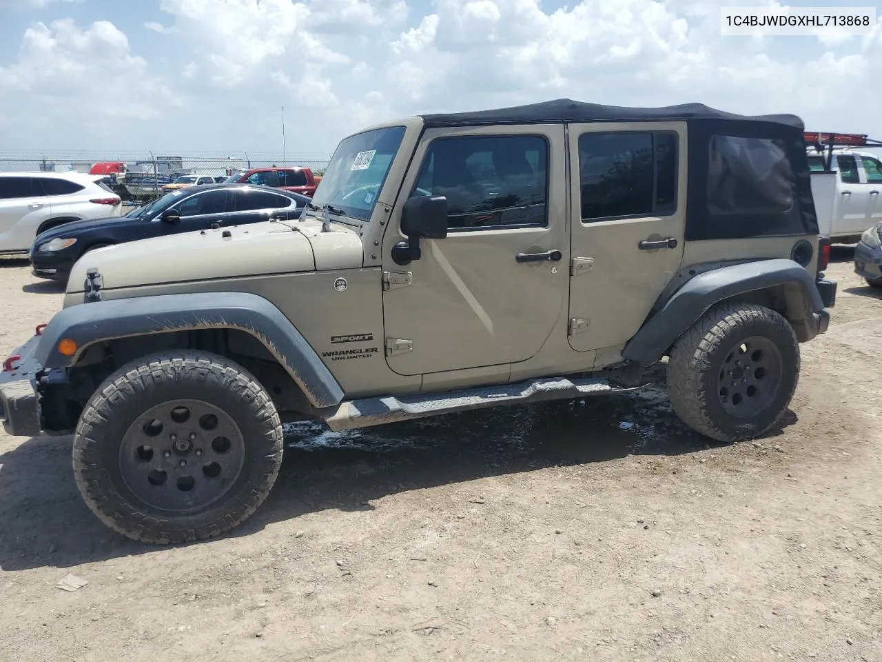 1C4BJWDGXHL713868 2017 Jeep Wrangler Unlimited Sport