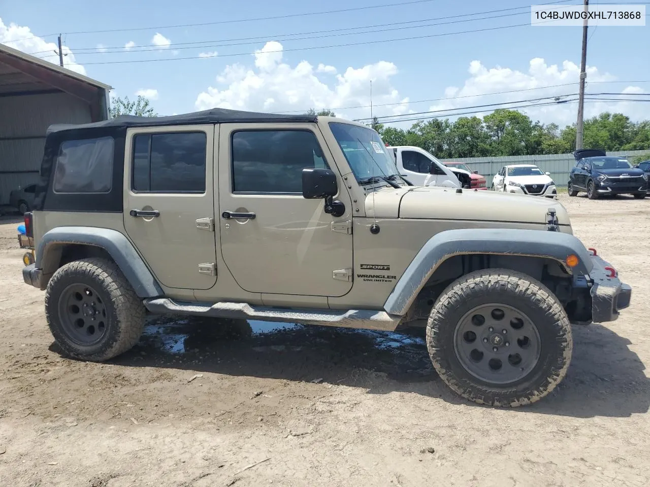 1C4BJWDGXHL713868 2017 Jeep Wrangler Unlimited Sport