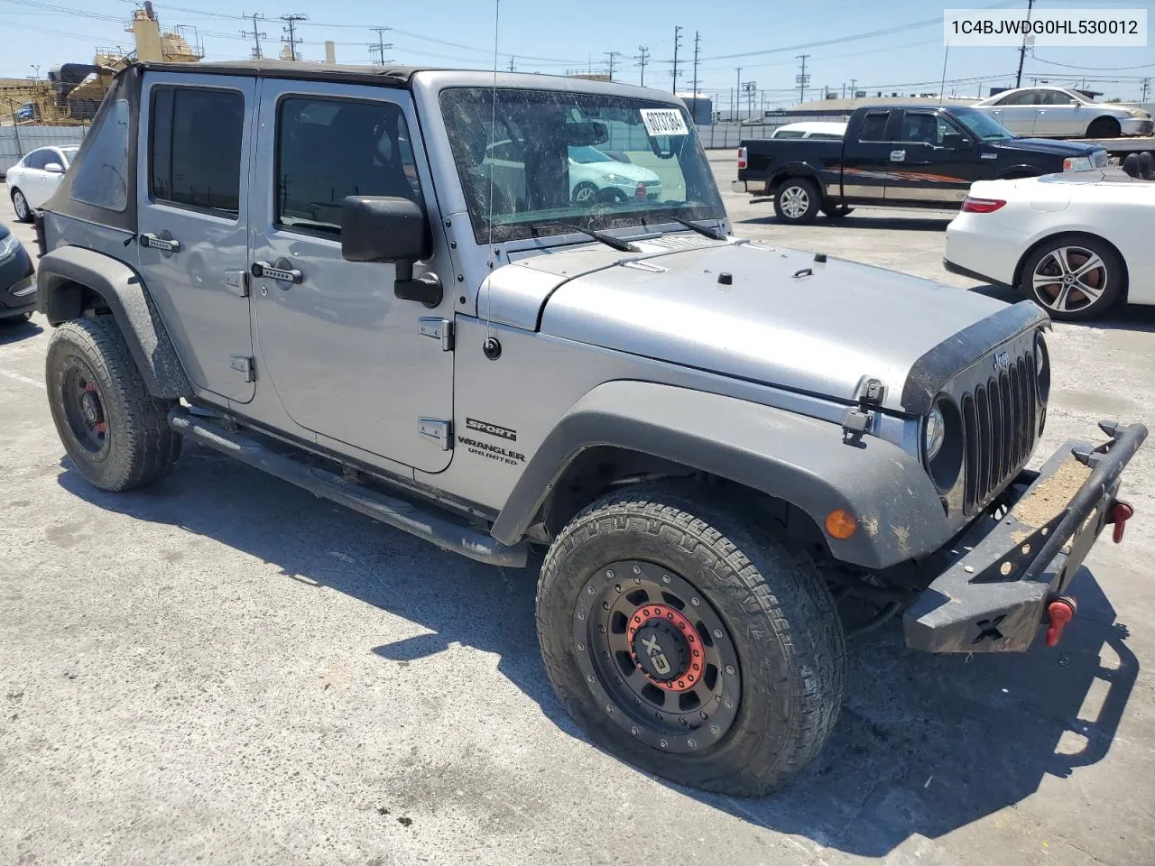 2017 Jeep Wrangler Unlimited Sport VIN: 1C4BJWDG0HL530012 Lot: 60737364