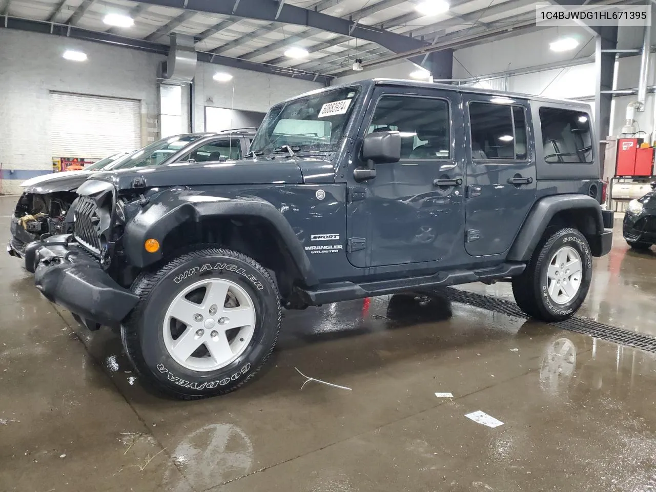 2017 Jeep Wrangler Unlimited Sport VIN: 1C4BJWDG1HL671395 Lot: 60883924