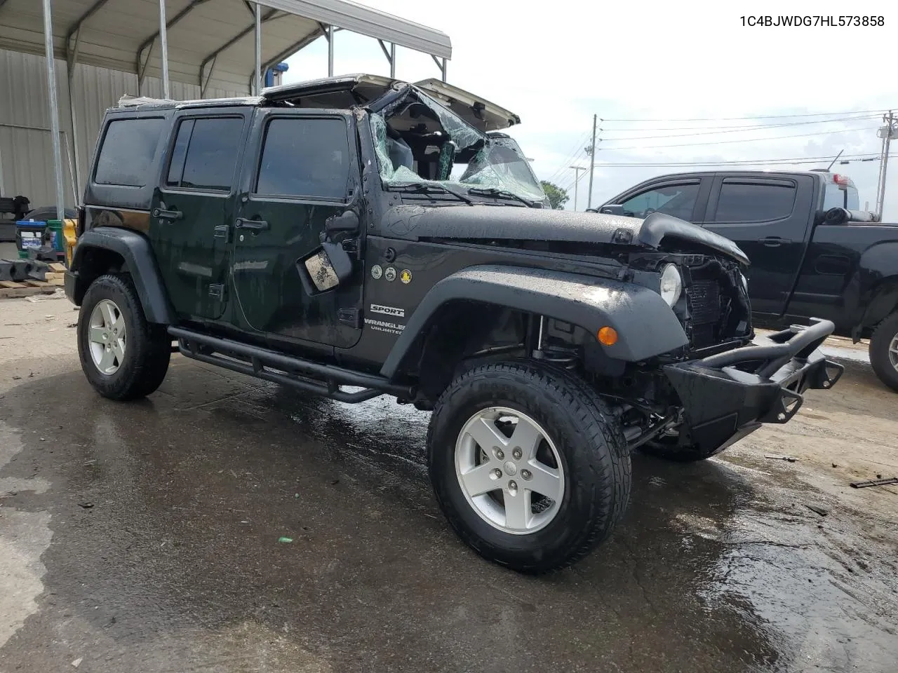 2017 Jeep Wrangler Unlimited Sport VIN: 1C4BJWDG7HL573858 Lot: 60899034