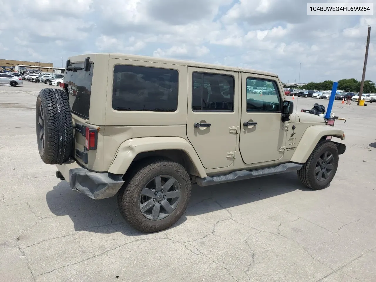 2017 Jeep Wrangler Unlimited Sahara VIN: 1C4BJWEG4HL699254 Lot: 61292764