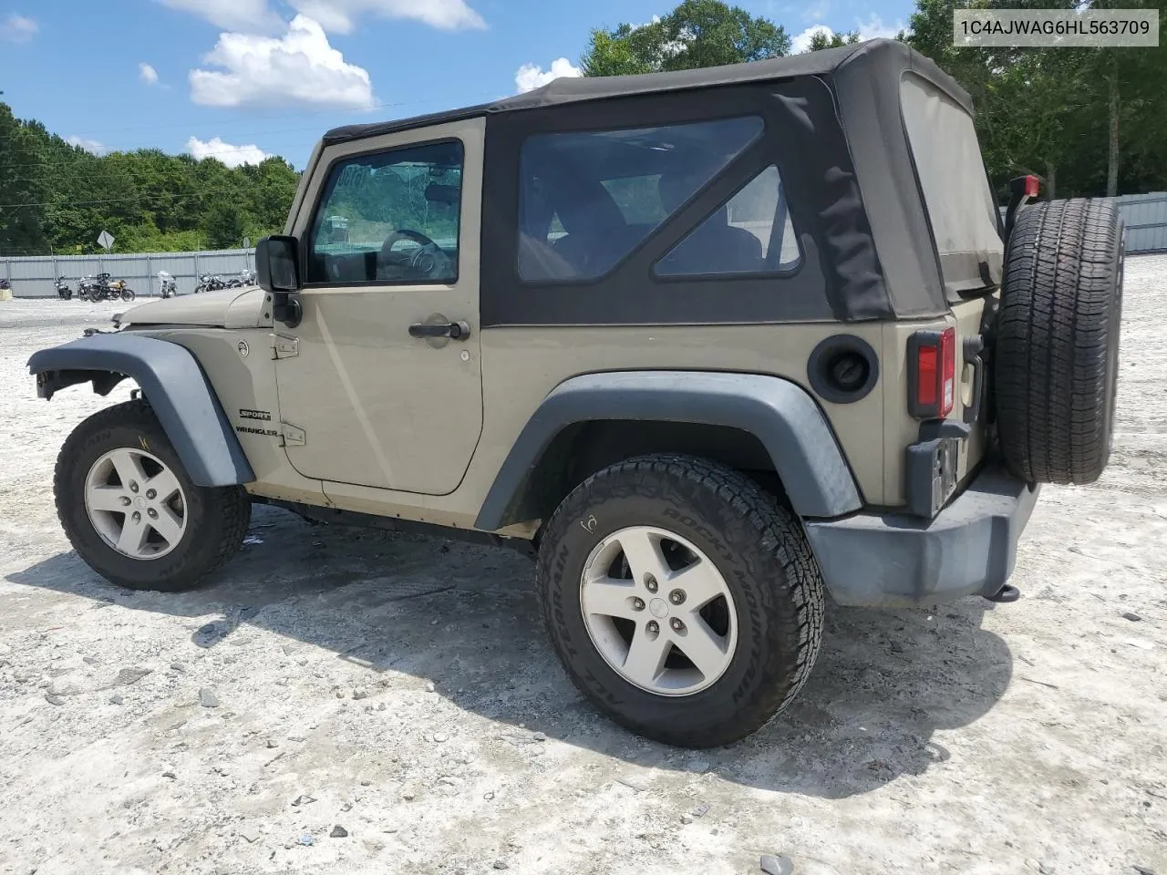 2017 Jeep Wrangler Sport VIN: 1C4AJWAG6HL563709 Lot: 61301194