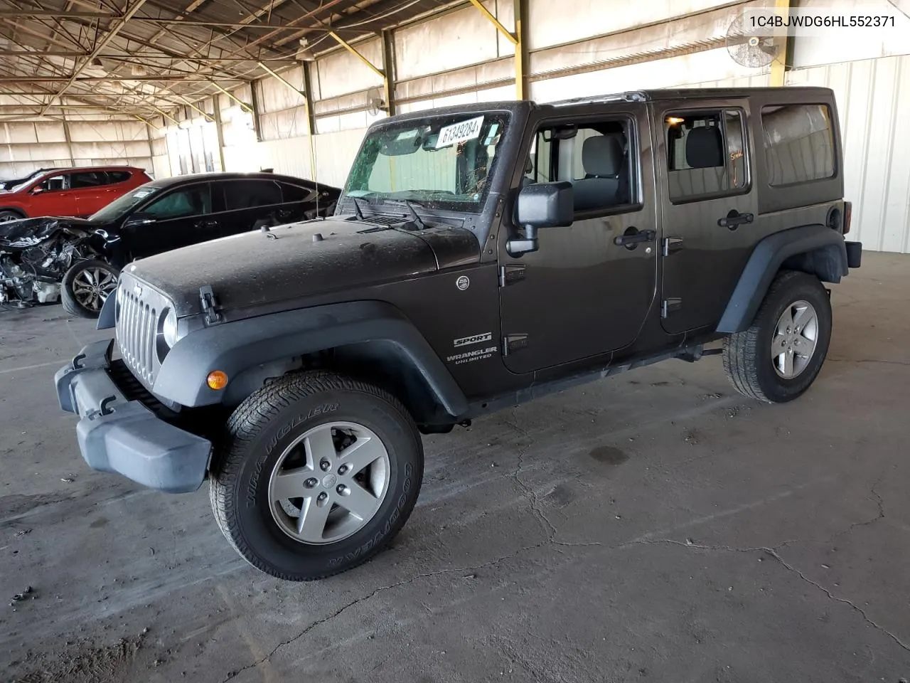 2017 Jeep Wrangler Unlimited Sport VIN: 1C4BJWDG6HL552371 Lot: 61349284