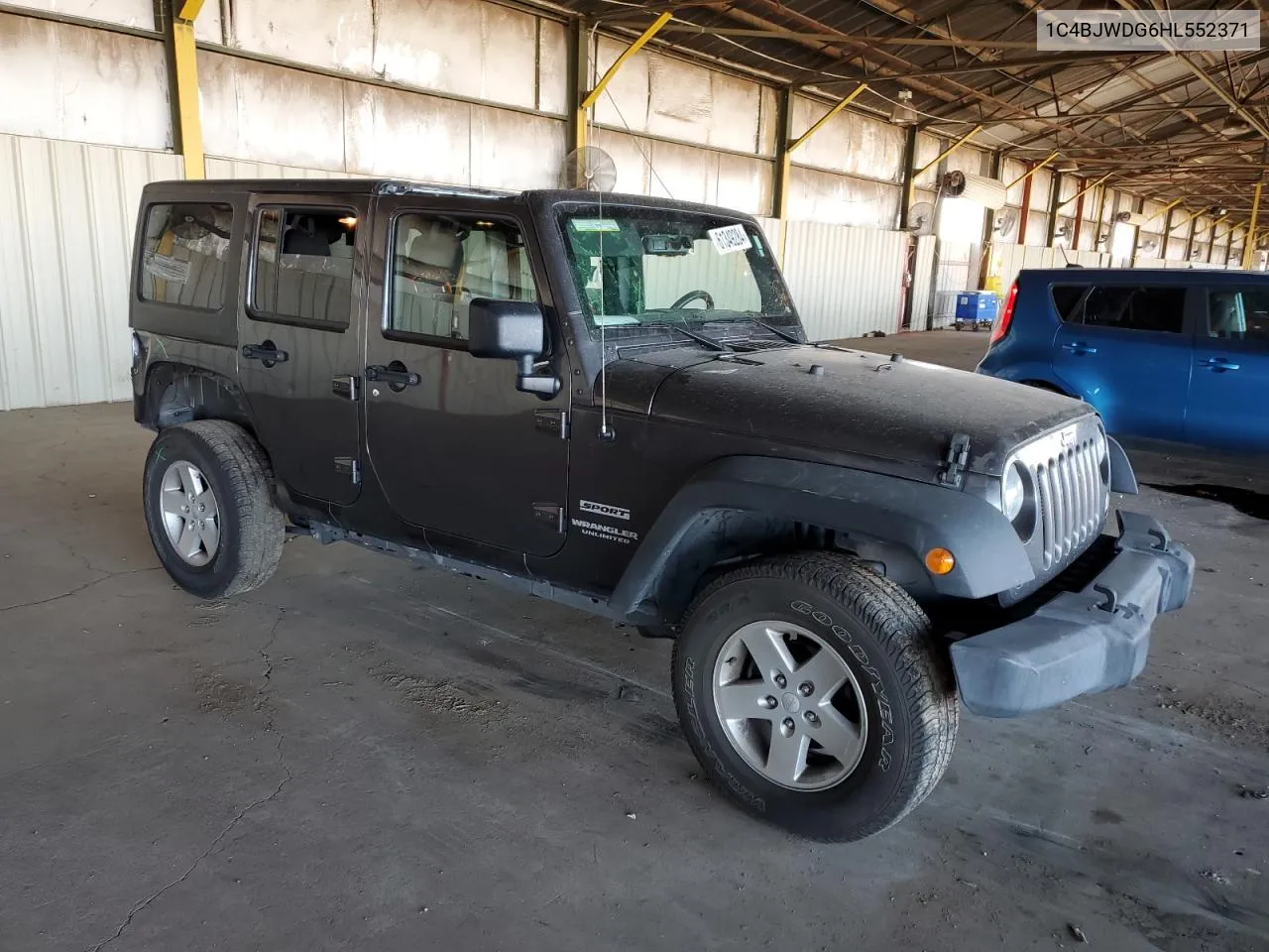 2017 Jeep Wrangler Unlimited Sport VIN: 1C4BJWDG6HL552371 Lot: 61349284